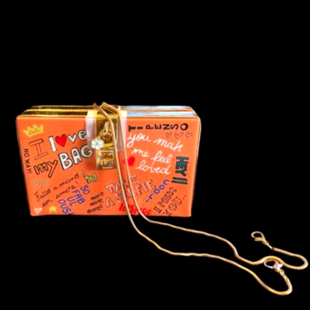 Orange Clutch Purse